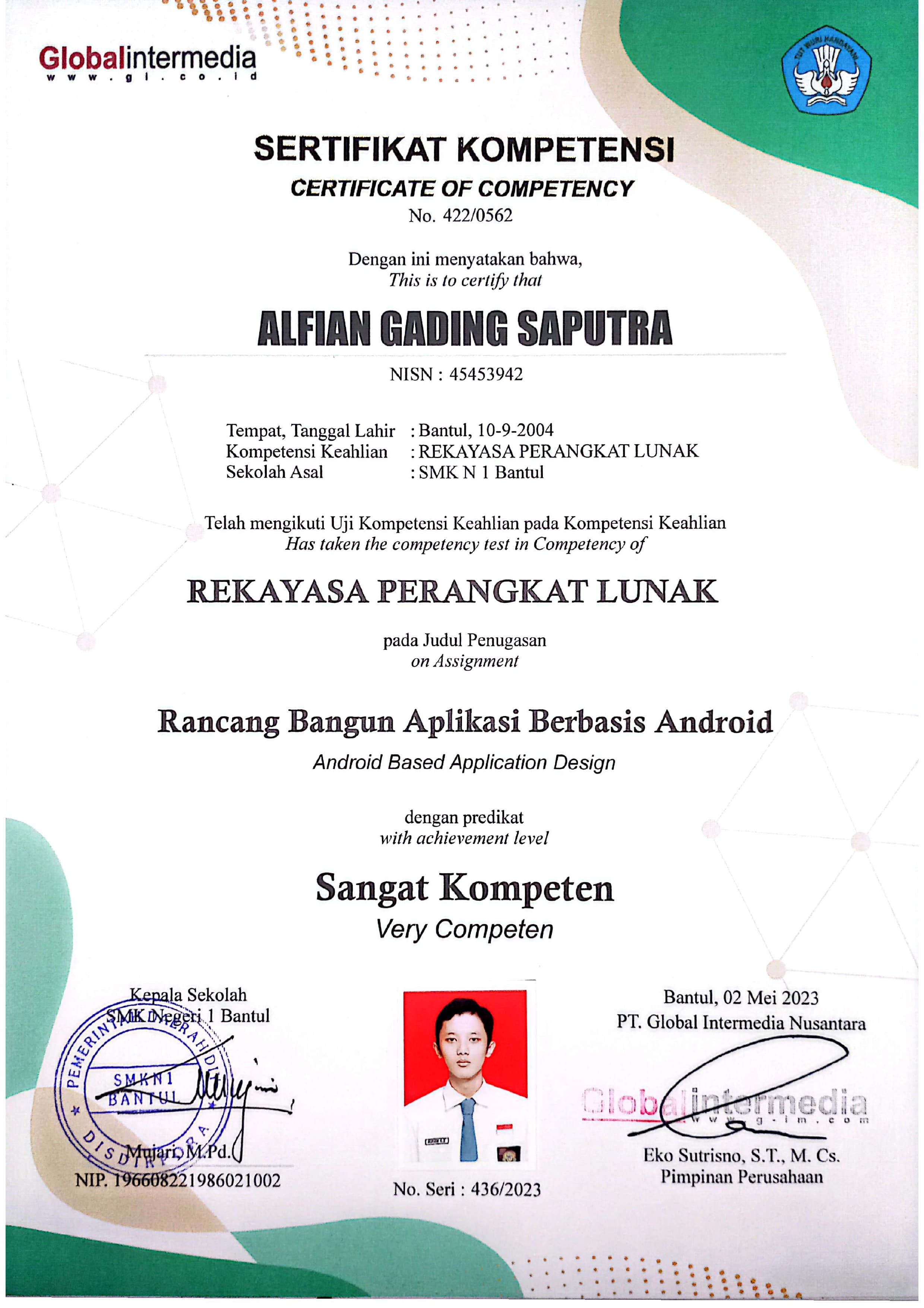 Certificate of Competence